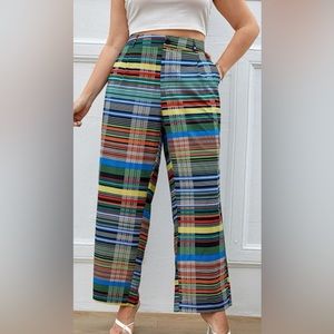 WOMENS STRIPED CROPPED PANTS